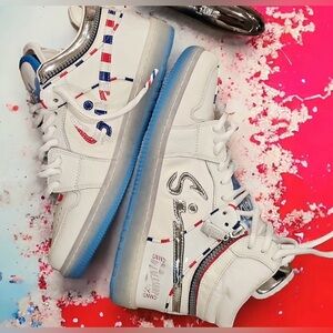 NWT. Limited Edition Sia Collective. D.1.Y White Barbershop Sneaker. Size 8.